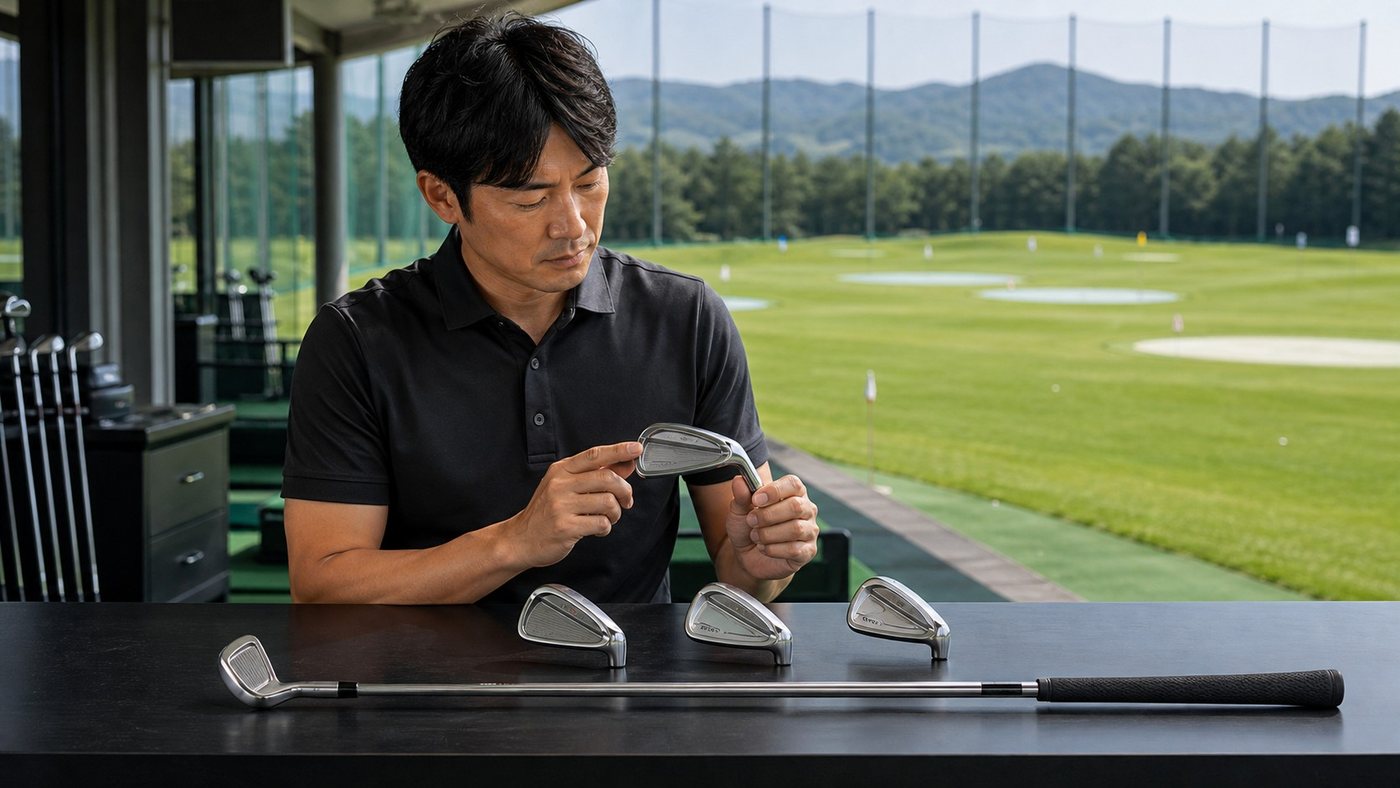 ツアーワールドシリーズのアイアンを比較する日本人ゴルファー
