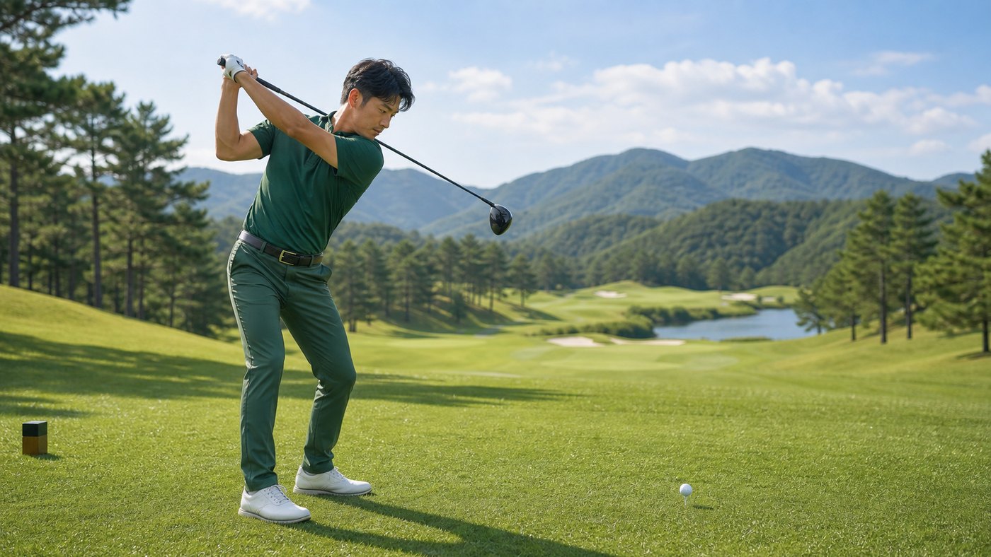 Honma Malbonコラボのクラブセット価格をイメージしたドライバーショット
