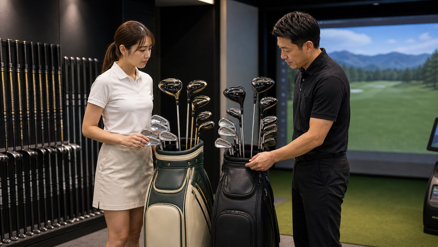 Honma Malbonコラボと通常セットの比較をイメージしたフィッティング