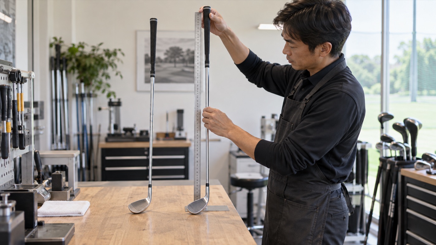 シャフト重量と完成クラブの長さはどう合わせるか。クラブ選びの参考イメージであり、Sub70 286ウェッジの実物写真ではありません