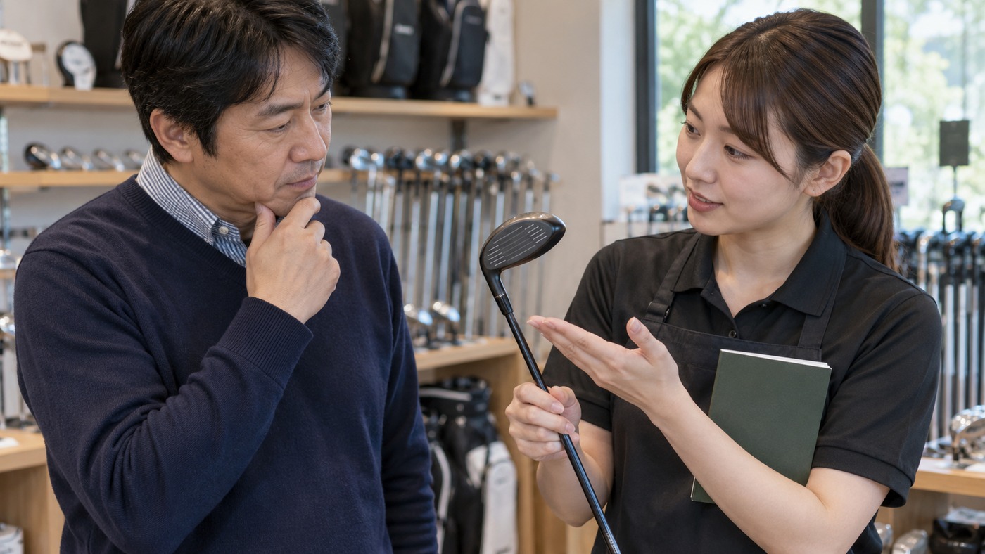 正規流通と中古販売店のサポートを分ける。クラブ選びの参考イメージであり、ロマロ Ray V V2 UT 中古の実物写真ではありません