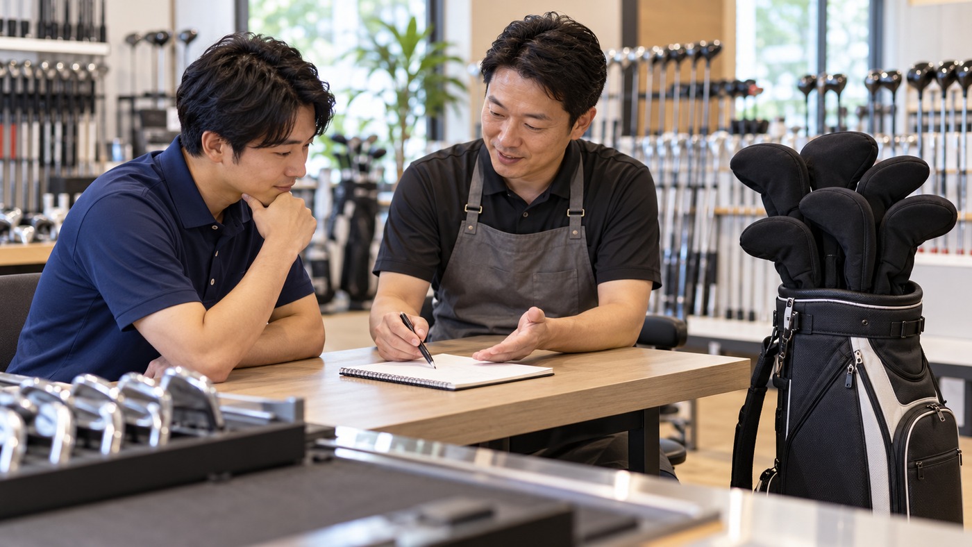 届いた後の点検と買う・見送る判断。クラブ選びの参考イメージであり、三浦技研 CB-301 中古の実物写真ではありません